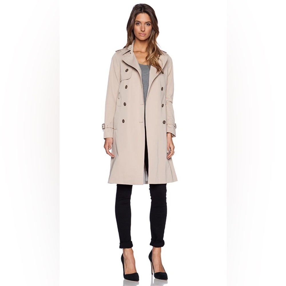 Soia & Kyo Terence Double Breasted Trench Coat, L